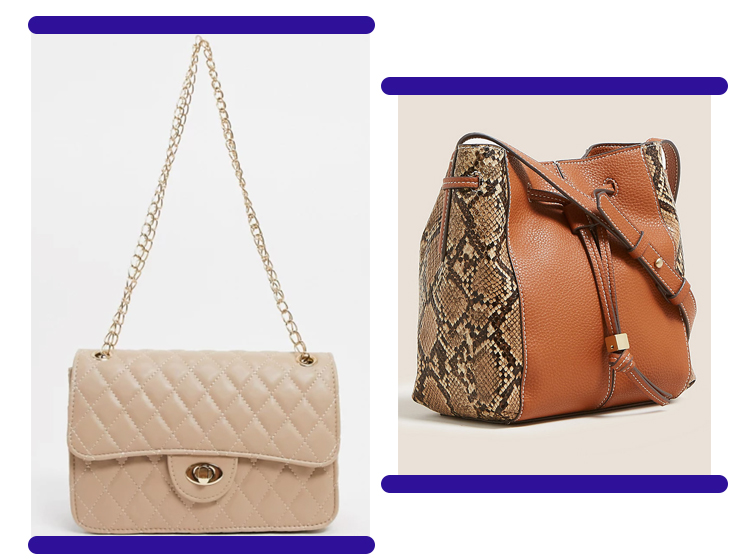 neutral handbag: ASOS / Marks and Spencer